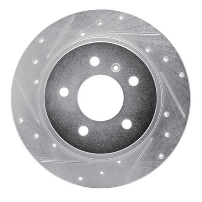R1 Concepts R1 06-11 Buick Lucerne Rear Left Drilled & Slotted Silver Brake Rotor