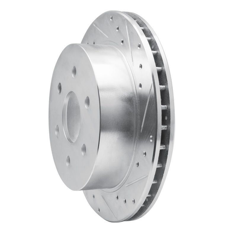 R1 Concepts R1 03-05 Chevrolet Express 2500 Rear Right Drilled & Slotted Silver Brake Rotor
