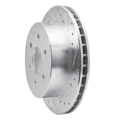 R1 Concepts R1 03-05 Chevrolet Express 2500 Rear Right Drilled & Slotted Silver Brake Rotor