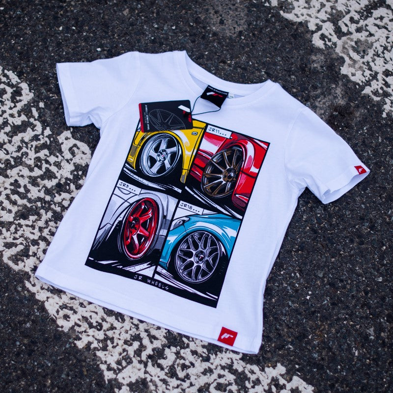 JR Wheels TSHIRT-JJRMIXW-116 JR Junior T-Shirt MIX White Size 116