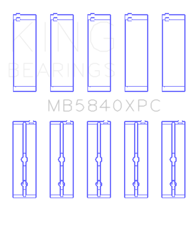 King Engine Bearings Chrysler 300 Srt8 (Size 0.25) Main Bearing Set