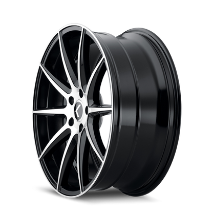 Kraze Wheels Kraze KR194 Cosmos 18x8 / 5x120 BP / 40mm Offset / 74.1mm Hub Gloss Black Machined Wheel