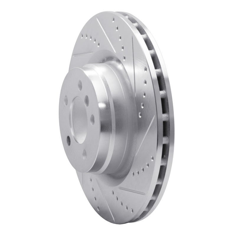 R1 Concepts R1 06-12 Land Rover Range Rover Front Right Drilled & Slotted Silver Brake Rotor