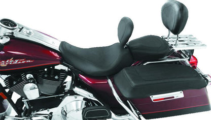 Mustang Motorcycle Mustang 03-08 Kawasaki Vulcan 1600 Classic, 05-08 Nomad Tour 2PC Seat w/Driver Backrest - Black