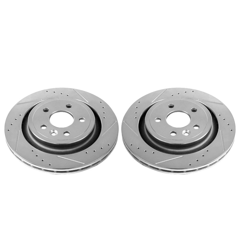 PowerStop Power Stop 11-18 Volvo S60 Rear Evolution Drilled & Slotted Rotors - Pair