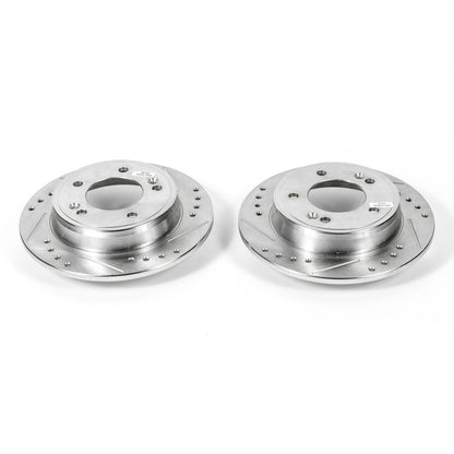 PowerStop Power Stop 11-19 Hyundai Elantra Rear Evolution Drilled & Slotted Rotors - Pair