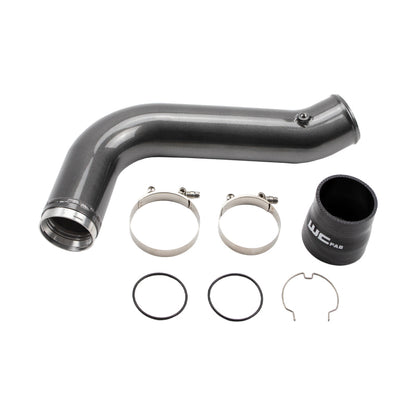Wehrli 17-19 Chevrolet 6.6L L5P Duramax Passenger Side 3.5in Intercooler Pipe - Bengal Silver