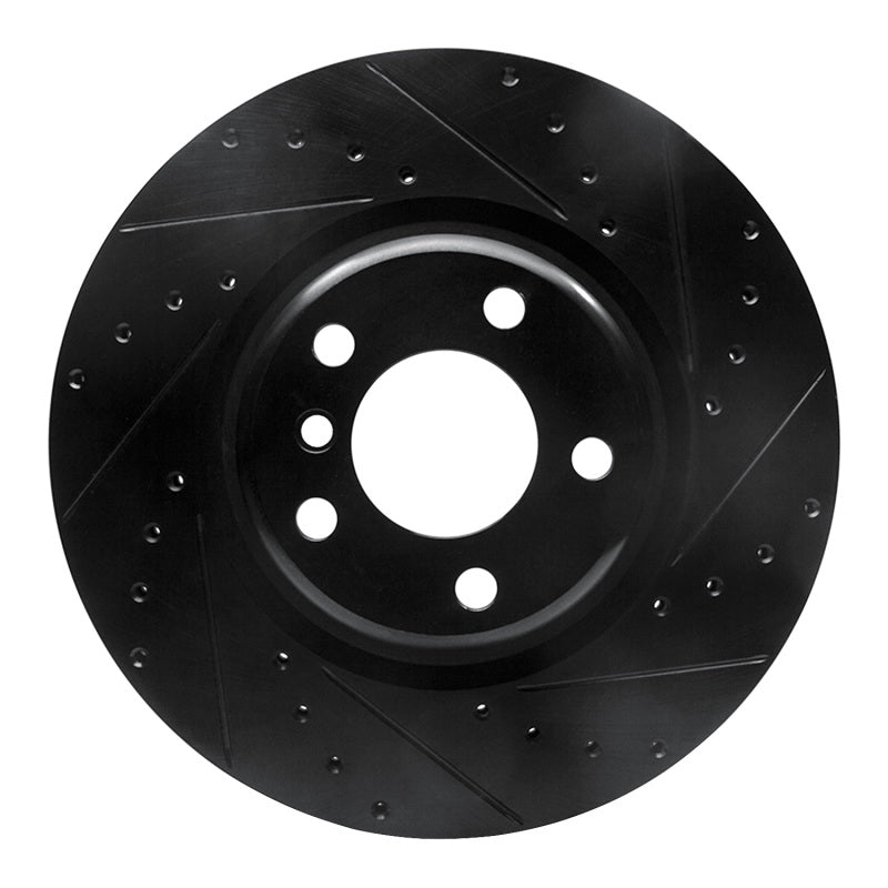 R1 Concepts R1 12-20 BMW M240I Coupe & Convertible Rear Right Drilled & Slotted Black Brake Rotor