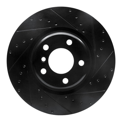 R1 Concepts R1 12-20 BMW M240I Coupe & Convertible Rear Right Drilled & Slotted Black Brake Rotor