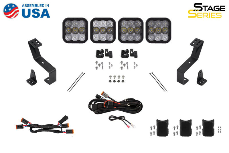 Diode Dynamics SS5 Grille CrossLink Lightbar Kit for 2019-Present Ram - Sport Yellow Combo