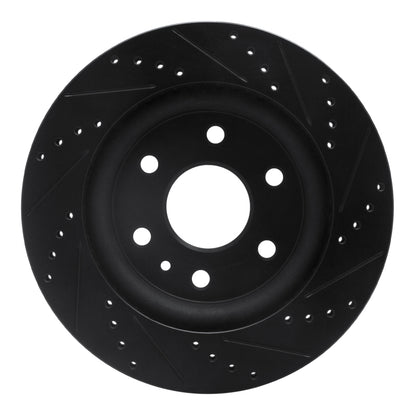 R1 Concepts R1 07-17 Buick Enclave Front Left Drilled & Slotted Black Brake Rotor