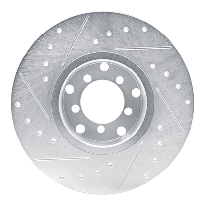 R1 Concepts R1 65-73 Mercedes-Benz 220 Front Right Drilled & Slotted Silver Brake Rotor