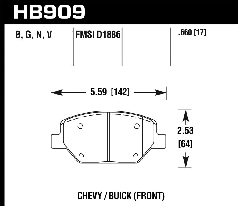Hawk Performance Hawk 16-18 Chevrolet Camaro LTS Street Front Brake Pads