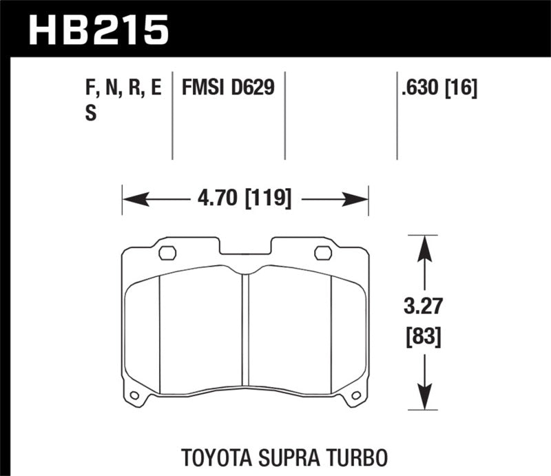 Hawk Performance Hawk 93-98 Toyota Supra TT HPS 5.0 Street Front Brake Pads