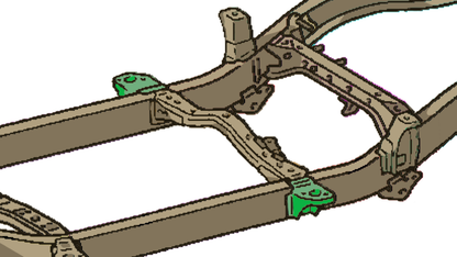 RustBuster Rust Buster 95-04 Toyota Tacoma Rear Cab Mount - RIde Side