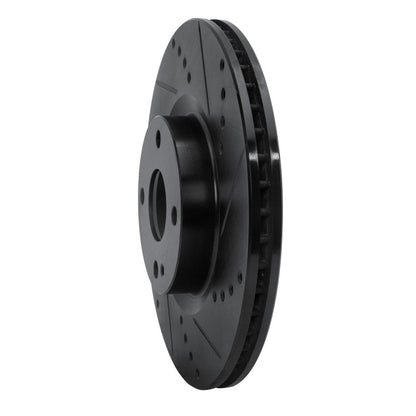 R1 Concepts R1 16-25 Fiat 124 Spider Front Right Drilled & Slotted Black Brake Rotor