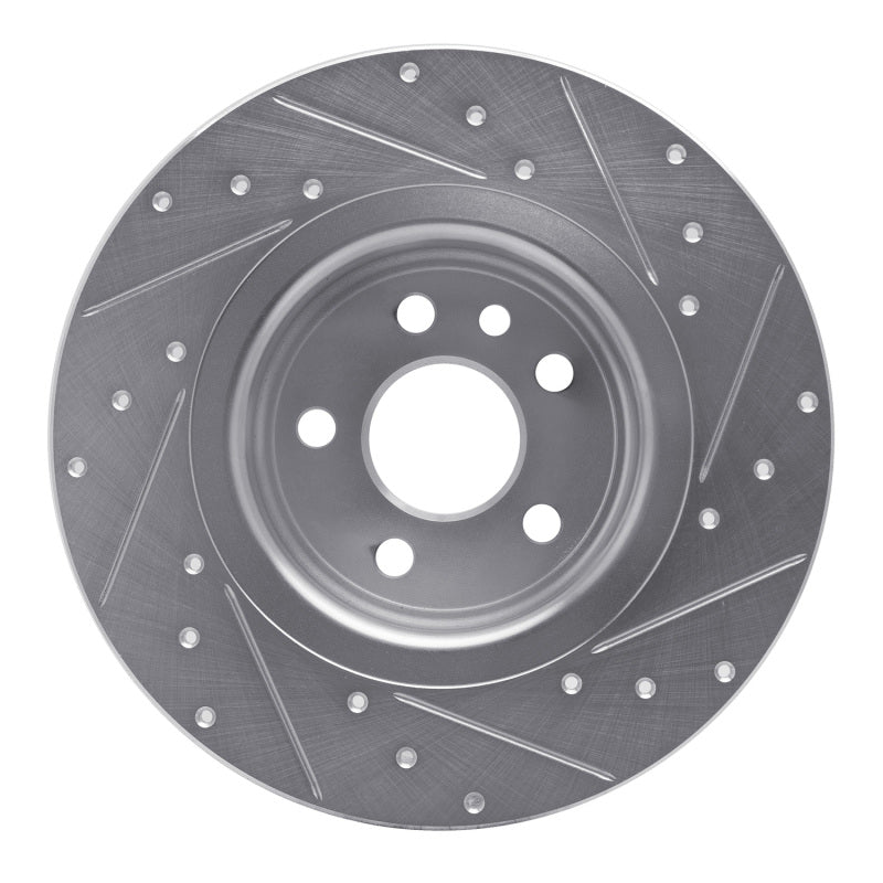 R1 Concepts R1 16-19 Land Rover Range Rover Evoque Rear Left Drilled & Slotted Silver Brake Rotor