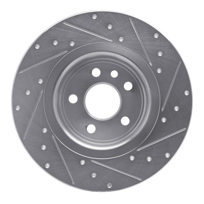 R1 Concepts R1 16-19 Land Rover Range Rover Evoque Rear Left Drilled & Slotted Silver Brake Rotor