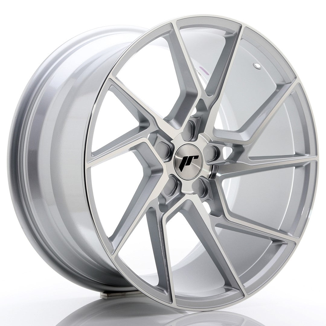 JR Wheels JR3320105X2074SM - JR33 20x10 ET20-40 5H BLANK Silver Machined Face