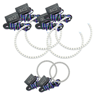 ORACLE Lighting Oracle Dodge Charger 05-10 Triple Ring Halo Kit - ColorSHIFT w/o Controller