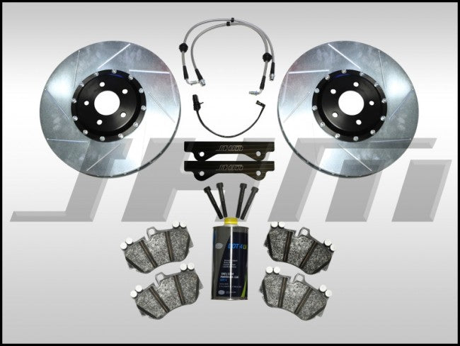 JHM Front BBK (Big Brake Kit) 382mm Porsche 19Z (Brembo 6-piston) for B8 A4-A5-S4-S5-Q5 - NO Calipers
