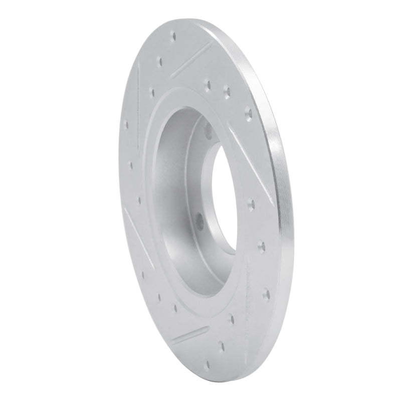 R1 Concepts R1 74-75 Nissan 610 Front Right Drilled & Slotted Silver Brake Rotor