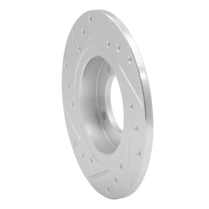 R1 Concepts R1 74-75 Nissan 610 Front Right Drilled & Slotted Silver Brake Rotor