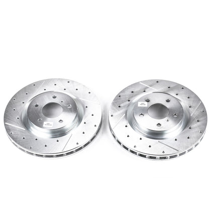 PowerStop Power Stop 03-04 Infiniti G35 Front Evolution Drilled & Slotted Rotors - Pair