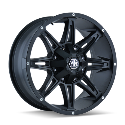Mayhem 8090 Rampage 20x9 / 6x135 BP / 18mm Offset / 106mm Hub Matte Black Wheel