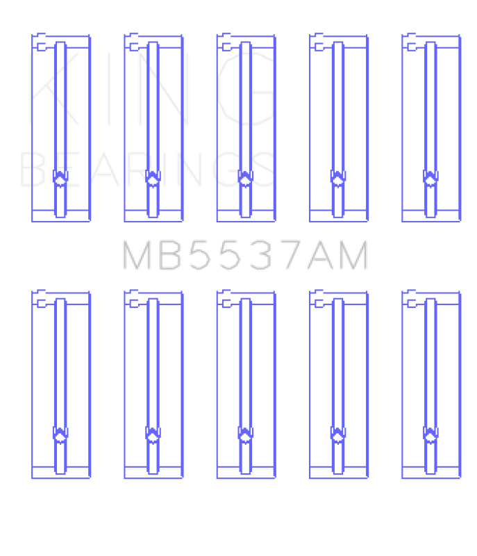 King Engine Bearings King Ford/Kia/Mazda DOHC 16 Valve/SOHC 8 Valve/SOHC 16 Valve (Size +1.0) Main Bearing Set