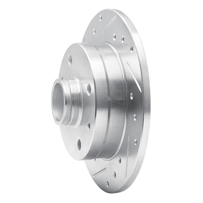 R1 Concepts R1 81-85 Mazda RX-7 Rear Left Drilled & Slotted Silver Brake Rotor