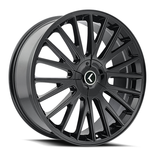 Kraze Wheels Kraze KR185 Double Down 18x8 / 5x112/120 BP / 40mm Offset / 74.1mm Hub Gloss Black Wheel