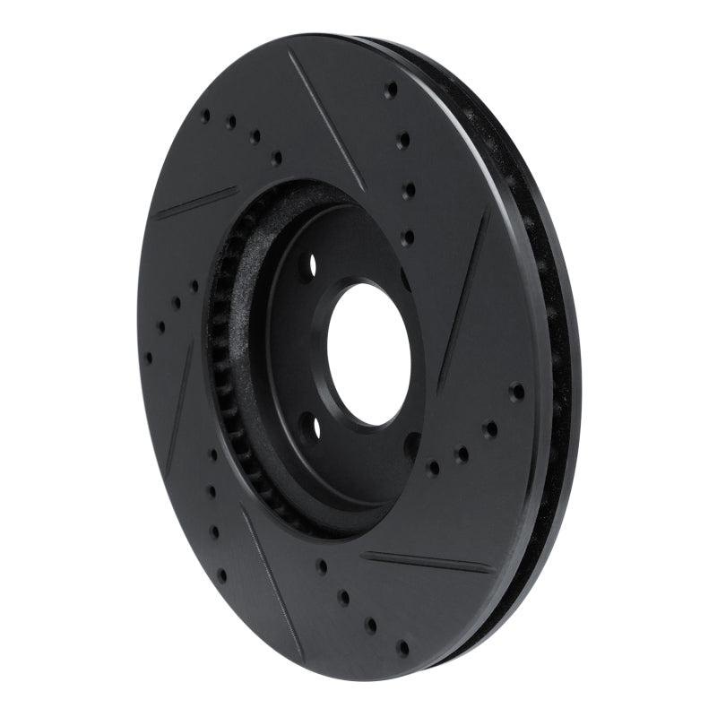 R1 Concepts R1 13-16 Ford Ecosport (Mexico) Front Left Drilled & Slotted Black Brake Rotor