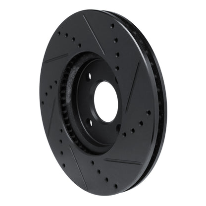 R1 Concepts R1 13-16 Ford Ecosport (Mexico) Front Left Drilled & Slotted Black Brake Rotor