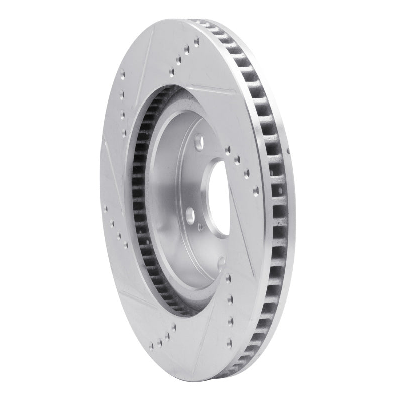 R1 Concepts R1 85-97 Dodge B1500 Front Right Drilled & Slotted Silver Brake Rotor