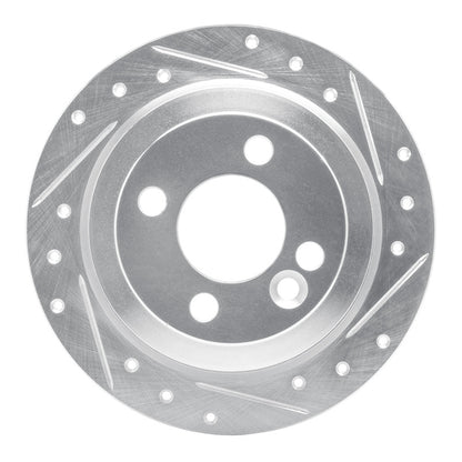R1 Concepts R1 02-15 Mini Cooper Clubman Rear Right Drilled & Slotted Silver Brake Rotor