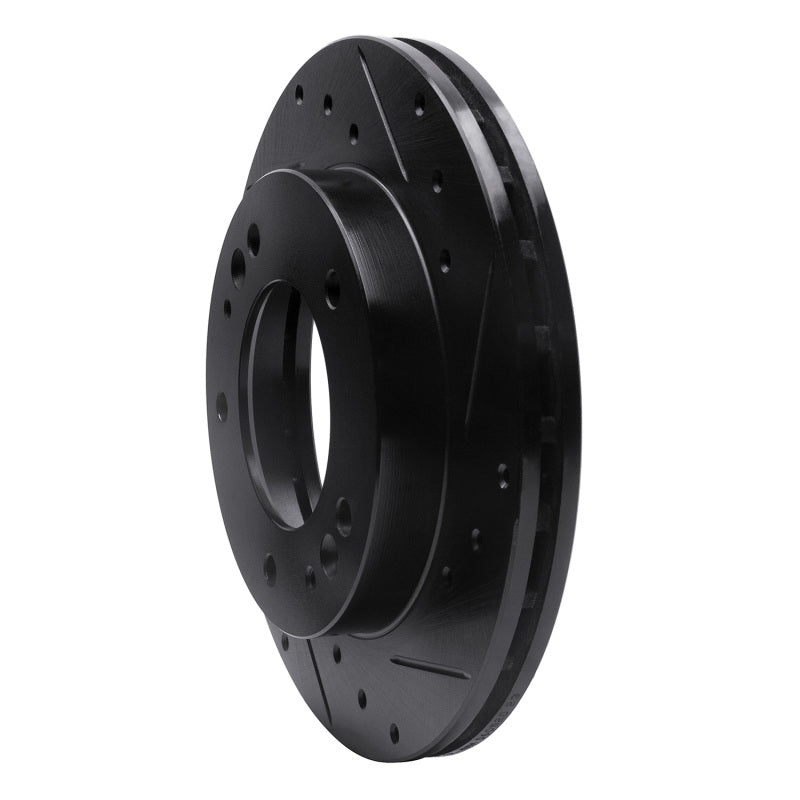 R1 Concepts R1 95-02 Kia Sportage (USA/Canada) Front Right Drilled & Slotted Black Brake Rotor
