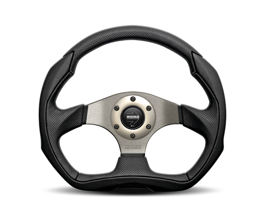 Momo Eagle Steering Wheel 350 mm - Black Leather/Anthracite Spokes
