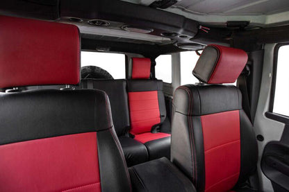 PRP Seats PRP 11-12 Jeep Wrangler JK Front Seat Covers/2 door or 4 door (Pair) - Black/Red