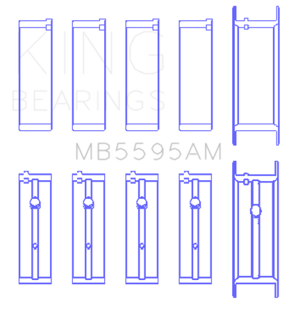 King Engine Bearings Datsun Ka-24E (Size +1.0mm) Main Bearing Set