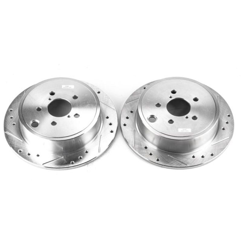 PowerStop Power Stop 13-16 Subaru BRZ Rear Evolution Drilled & Slotted Rotors - Pair