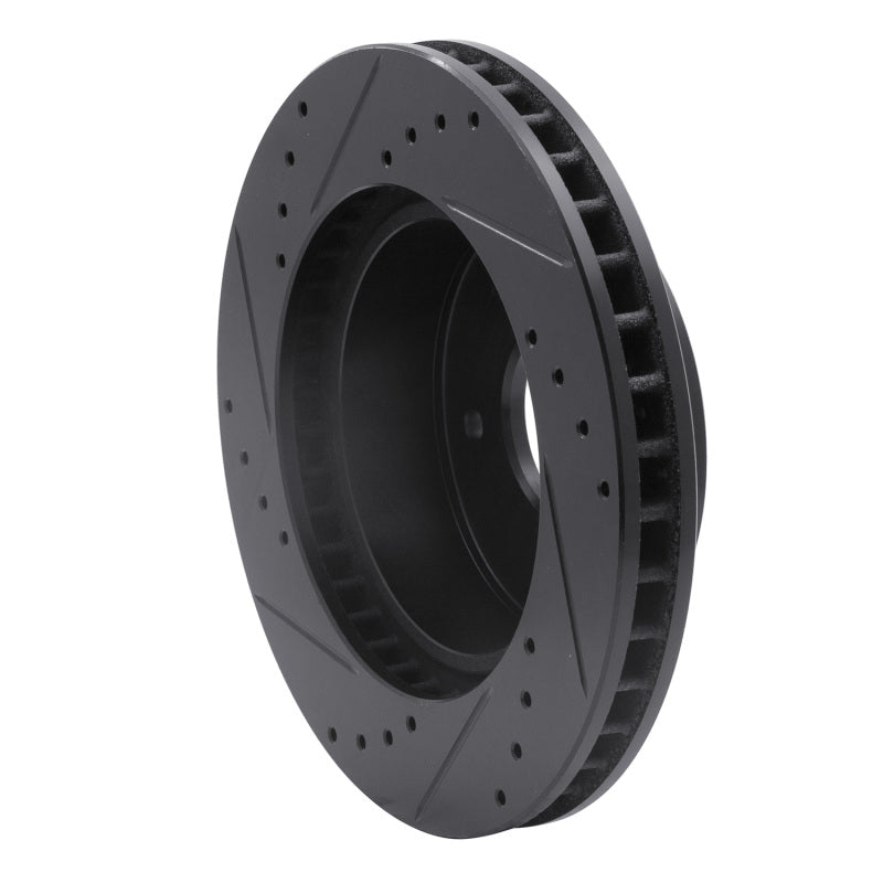 R1 Concepts R1 63-82 Chevrolet Corvette Front Right Drilled & Slotted Black Brake Rotor