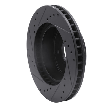 R1 Concepts R1 63-82 Chevrolet Corvette Front Right Drilled & Slotted Black Brake Rotor