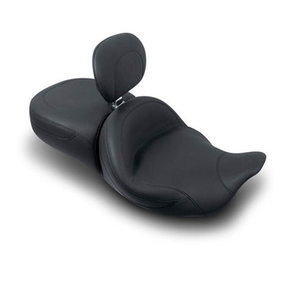 Mustang Motorcycle Mustang 08-21 Harley Electra Glide,Rd King,Str Glide Touring Heated 1PC Seat w/Driver Backrest-Black