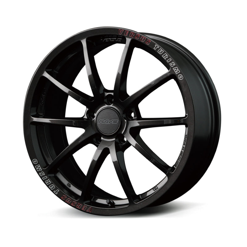 Versus VT125S 19X8.0 +48 5x114.3 Super Dark Gunmetal/MC/RAP (Red Clear)