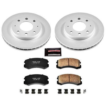 PowerStop Power Stop 02-07 Mitsubishi Lancer Front Z17 Evolution Geomet Coated Brake Kit