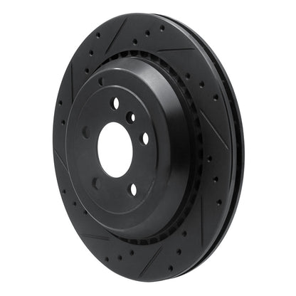 R1 Concepts R1 06-12 Mercedes-Benz ML350 Rear Left Drilled & Slotted Black Brake Rotor