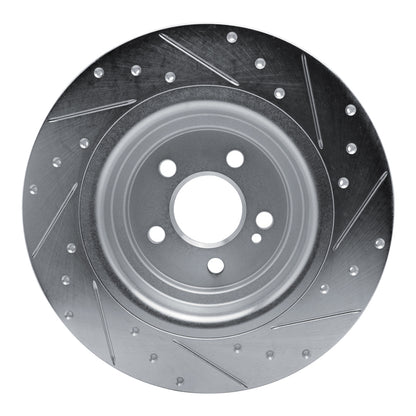 R1 Concepts R1 20-25 Mercedes-Benz GLE350 Rear Left Drilled & Slotted Silver Brake Rotor