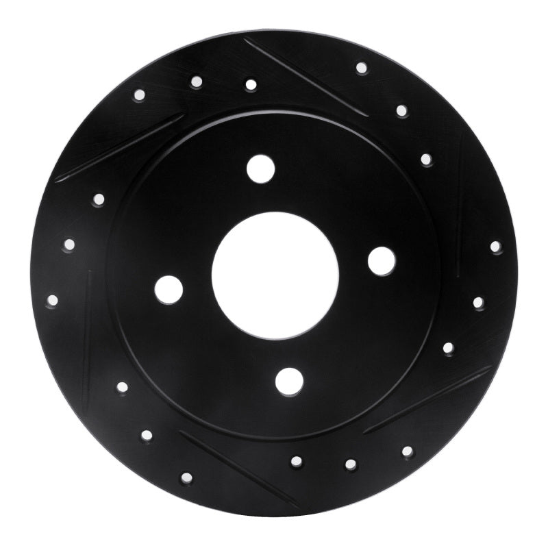 R1 Concepts R1 01-19 Ford Fiesta (USA/Canada) Rear Right Drilled & Slotted Black Brake Rotor