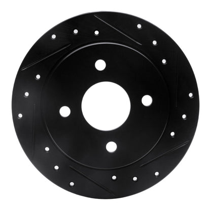 R1 Concepts R1 01-19 Ford Fiesta (USA/Canada) Rear Right Drilled & Slotted Black Brake Rotor